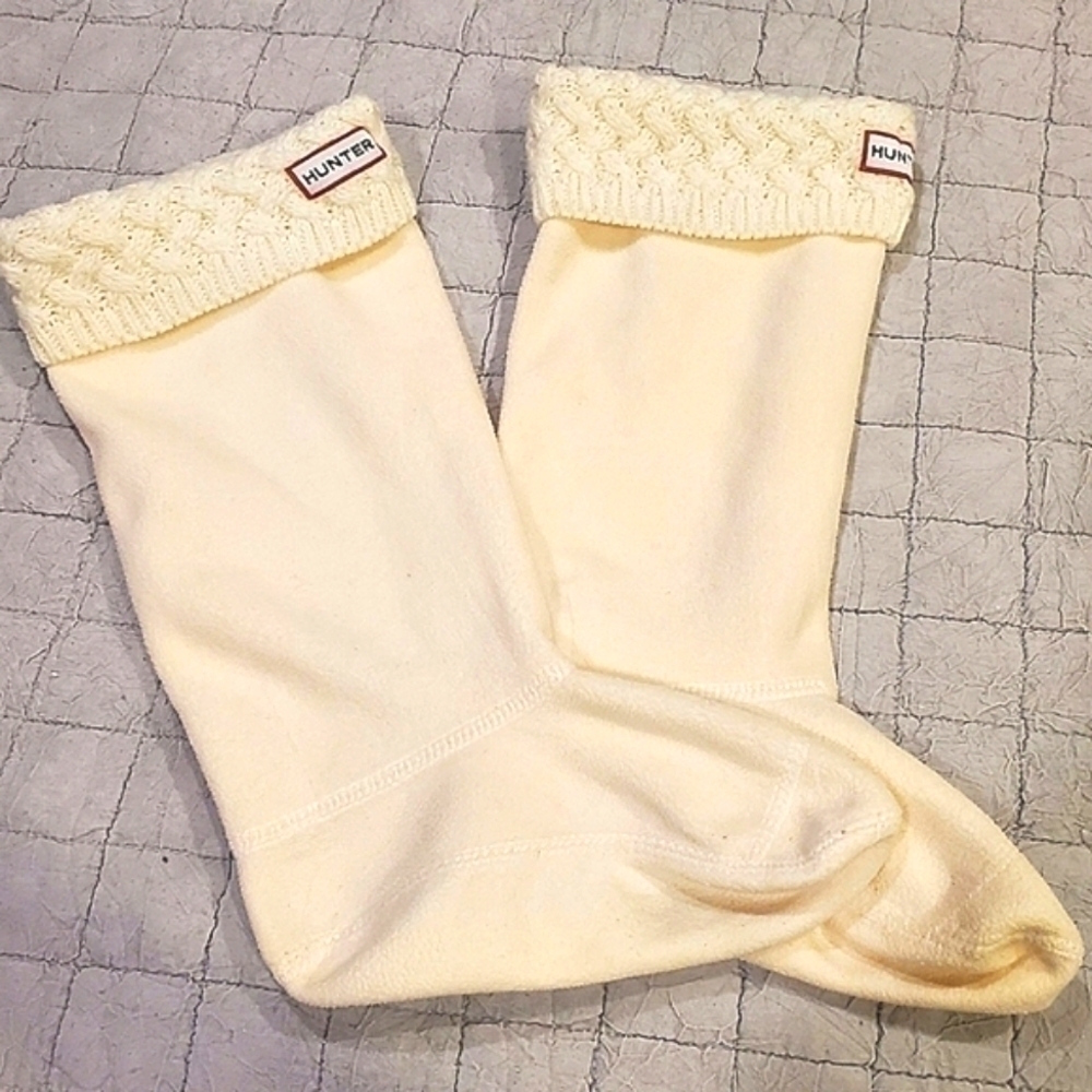 Hunter Boots Short Cable Knit Fleece Liners